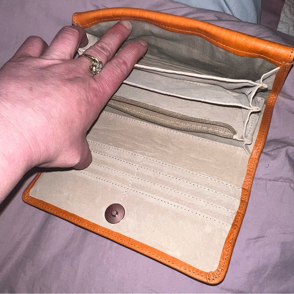 Brand New Imported Leather w/ Stamped Croc Skin Wallet-Handmade in Nicaragua, CA - Picture 6 of 16